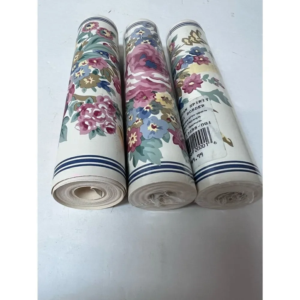 American Spirit Floral wallpaper border 3 Rolls